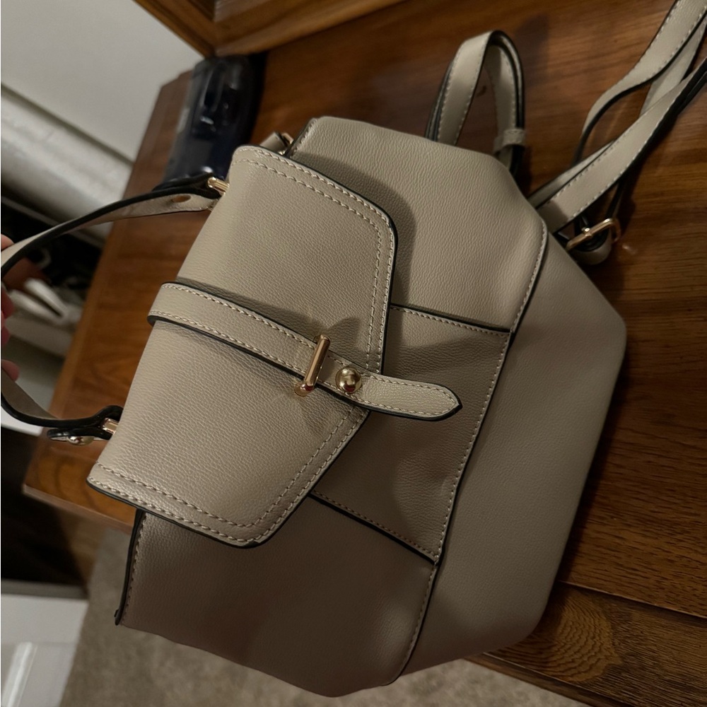 Cream backpack